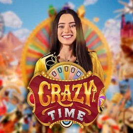 Crazy Time logo by Evolution at Action CasinoCrazy Time