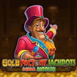 Gold Factory Jackpots Mega Moolah slot icon by Aurum Signature Studios, available at Action Casino